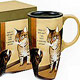 Two Cat Mug Set