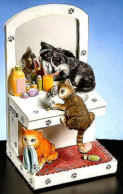 Meow Shower Curtain Plus Cat Hooks Kitty Bath Time Music Box