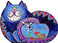 Fishin' Feline Clock Fishin' Feline Clock