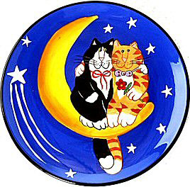 Moonlight Cats Plate Moonlight Cats Plate