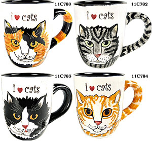 Five Pedigree Cat Mugs Five Pedigree Cat Mugs