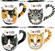 Four Pedigree Cat Mugs Four Pedigree Cat Mugs