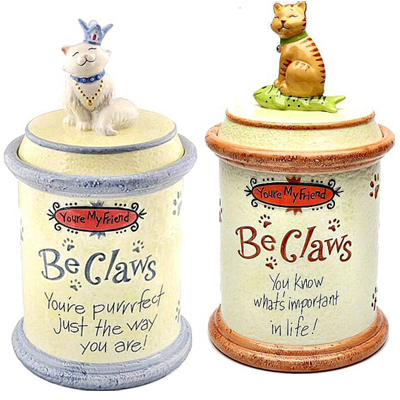 Just Be Claws Cat Treat / Cat Cookie Jars Cat Treat Jar Cookie Jar