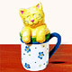 Cat Mug Cat 
Teapot, Jars, Saucers, Bowls, Plates