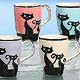 Cat Coasters Cat 
Teapot, Jars, Saucers, Bowls, Plates