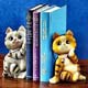 Playful Kitten Bookends cat 
socks, cat design socks,Laurel Burch Sock Shop