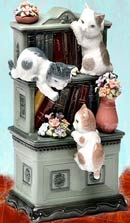 Cat Lovers, Music Boxes, clocks, T-shirts, sweatshirts, cat lovers t-shirts, Earrings, Cat Tote Bags, Totes, Earrings, Cat Earrings, Cat jewelry, Leads, Cat Harnesses, Cat Grooming Tools